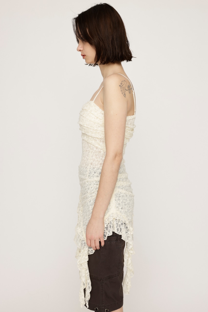 SLY | TUCKED LACE RUFFLE キャミソール (キャミソール ) |SHEL'TTER