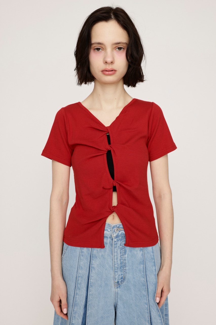 SLY | 2WAY HOLE CUT トップス (Tシャツ・カットソー(半袖) ) |SHEL