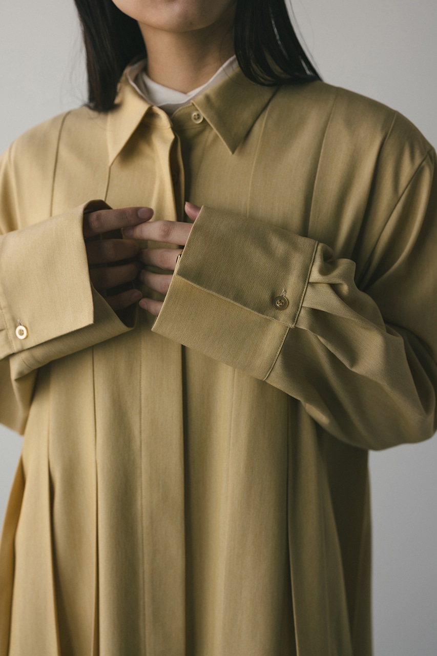 STYLEMIXER | ワイドプリーツシャツワンピース (ワンピース(ロング