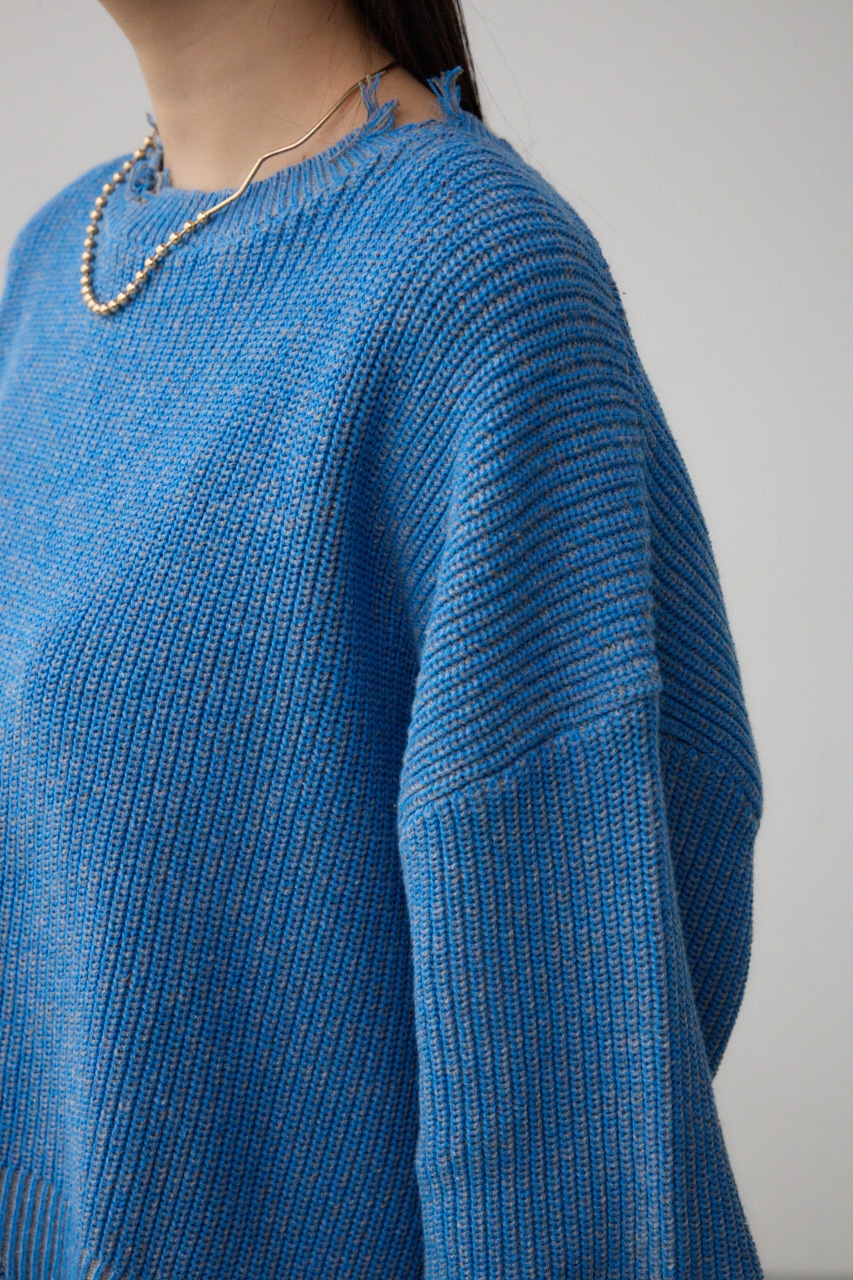 AZUL BY MOUSSY | ダメージニットトップス (ニット ) |SHEL'TTER WEBSTORE