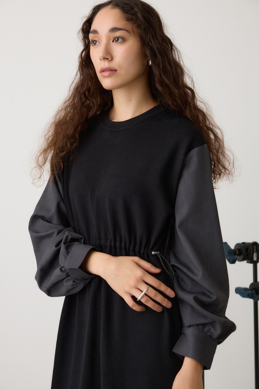 crie conforto | コクーンスリーブニットドッキングワンピ (ワンピース