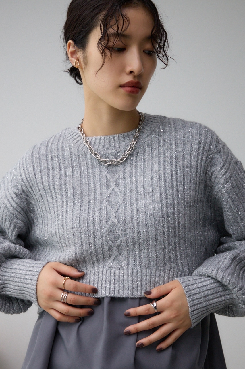 AZUL BY MOUSSY | スパンコールニットトップス (ニット ) |SHEL'TTER