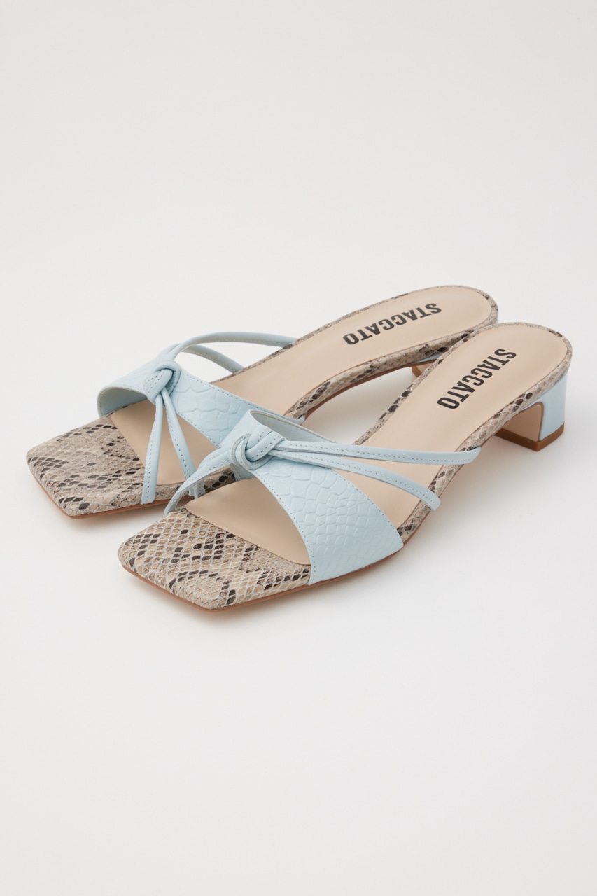 STACCATO | ナイルパイソンローヒールミュール (サンダル ) |SHEL'TTER