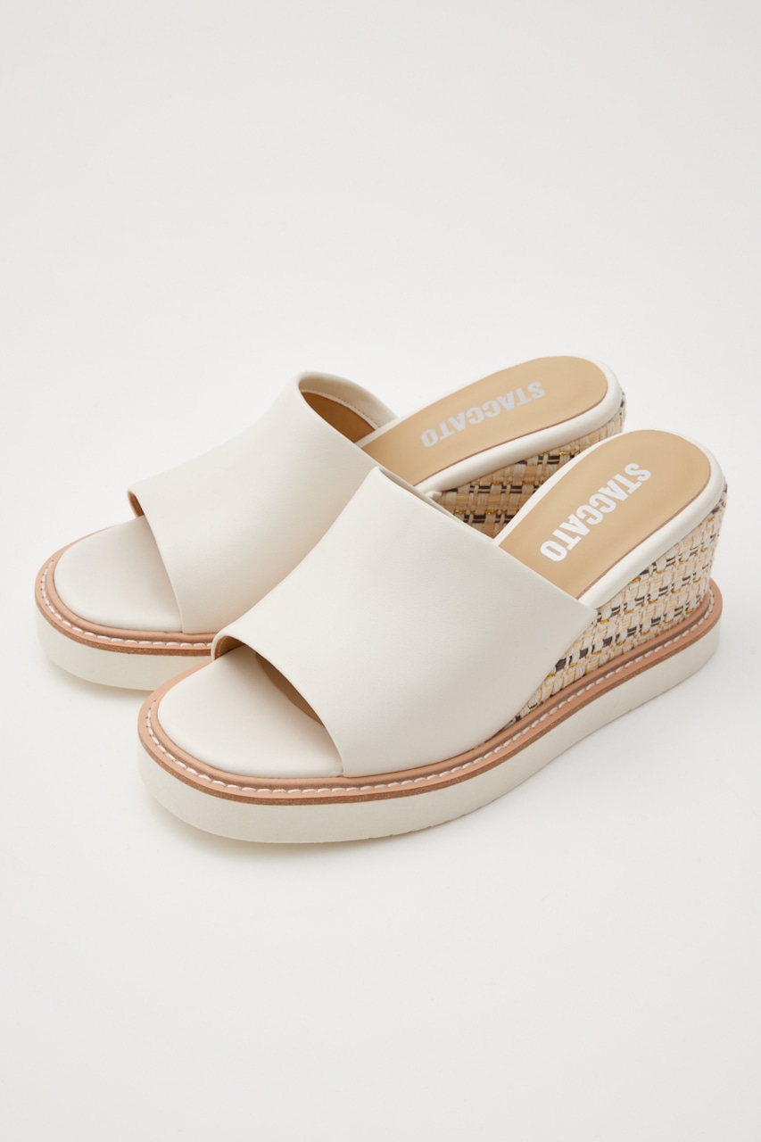 STACCATO | ストロベリーミルクウェッジソールミュール (サンダル