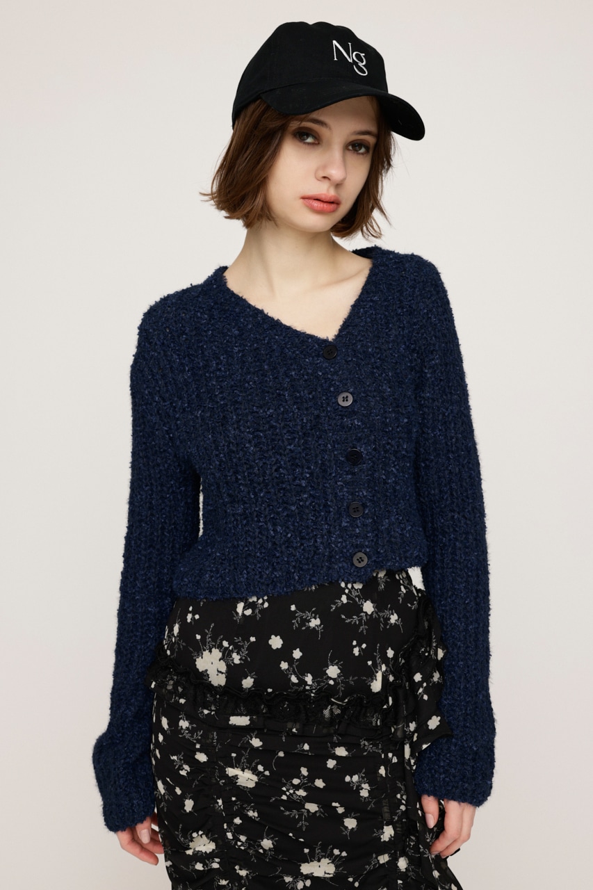 SLY | TAPE YARN SLANT NECK カーディガン (ニット ) |SHEL'TTER WEBSTORE