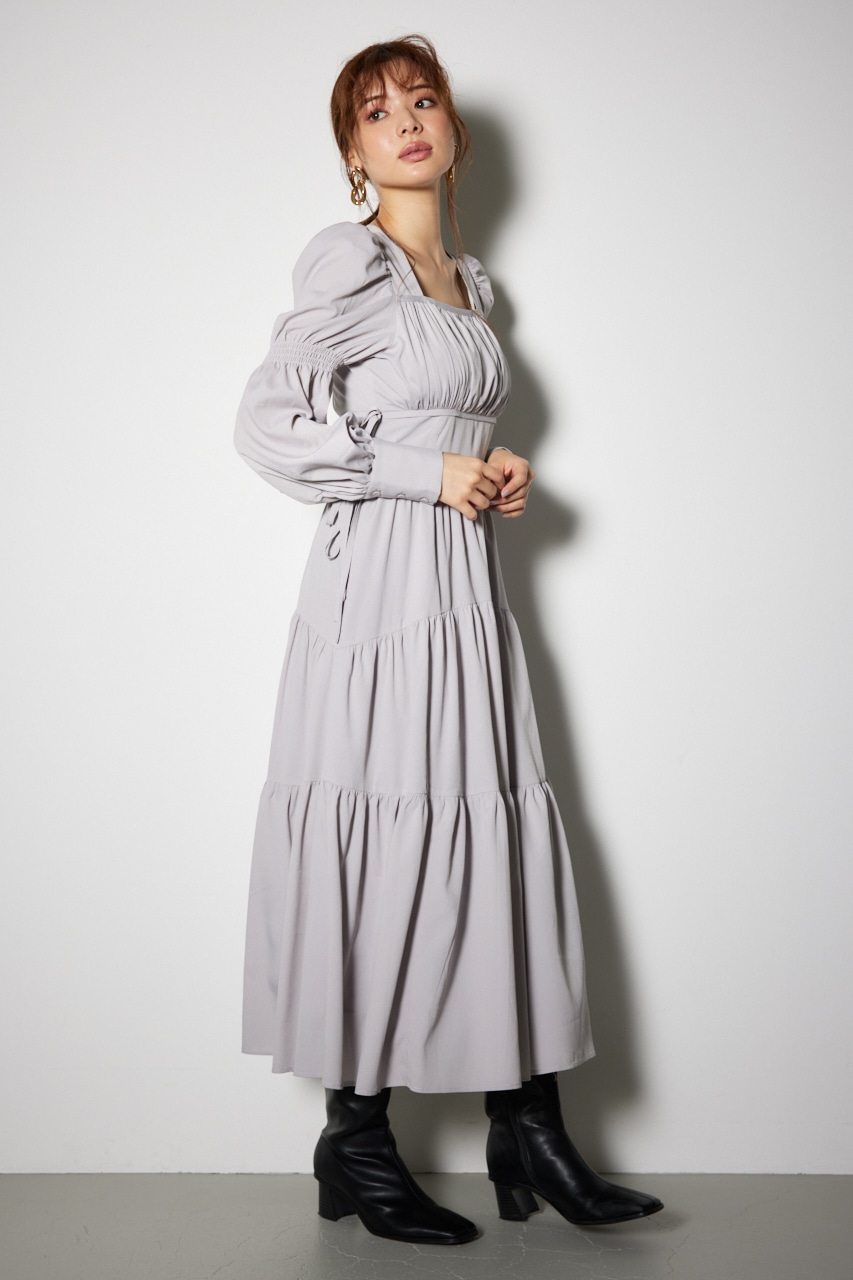 rienda | サイドリボンフレアワンピース (ワンピース(ロング） ) |SHEL