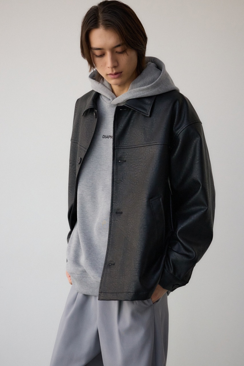 AZUL BY MOUSSY | フェイクレザーコーチジャケット (ジャケット