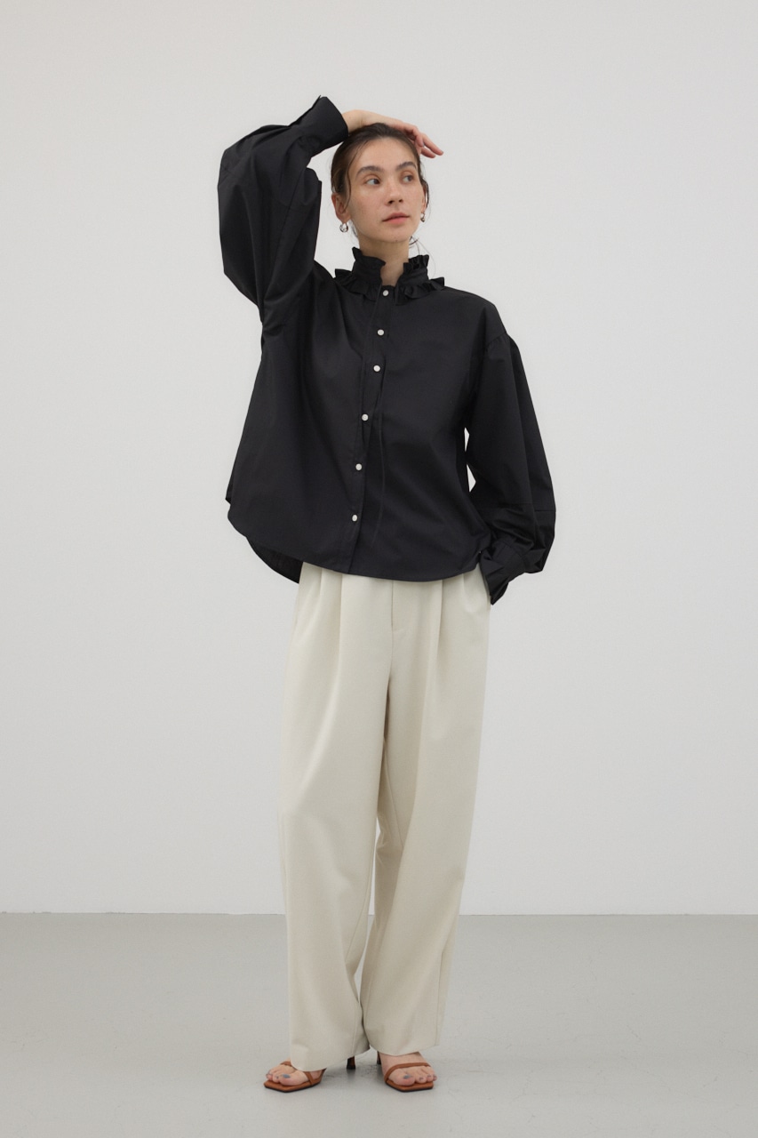 crie conforto | フリルスタンドカラーブラウス (シャツ・ブラウス