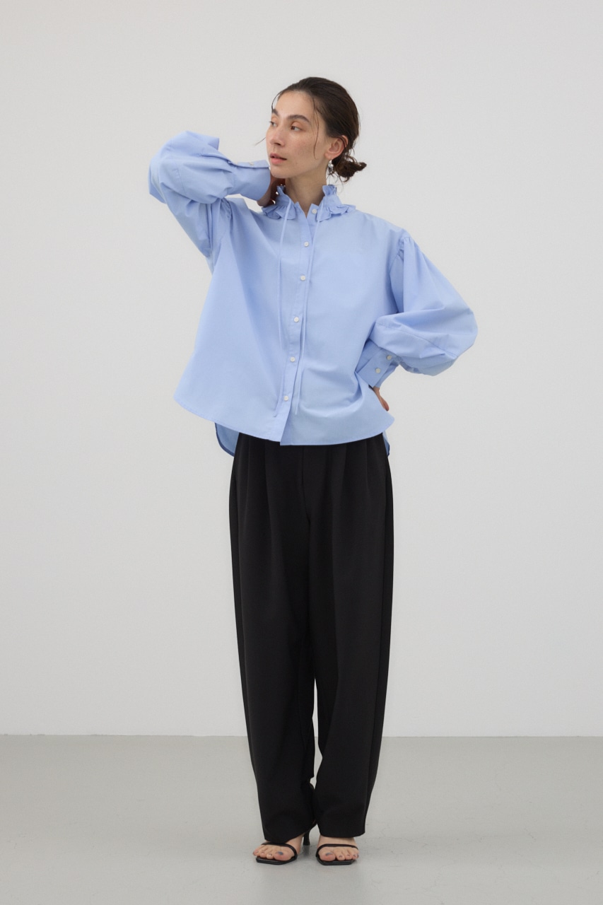 crie conforto | フリルスタンドカラーブラウス (シャツ・ブラウス