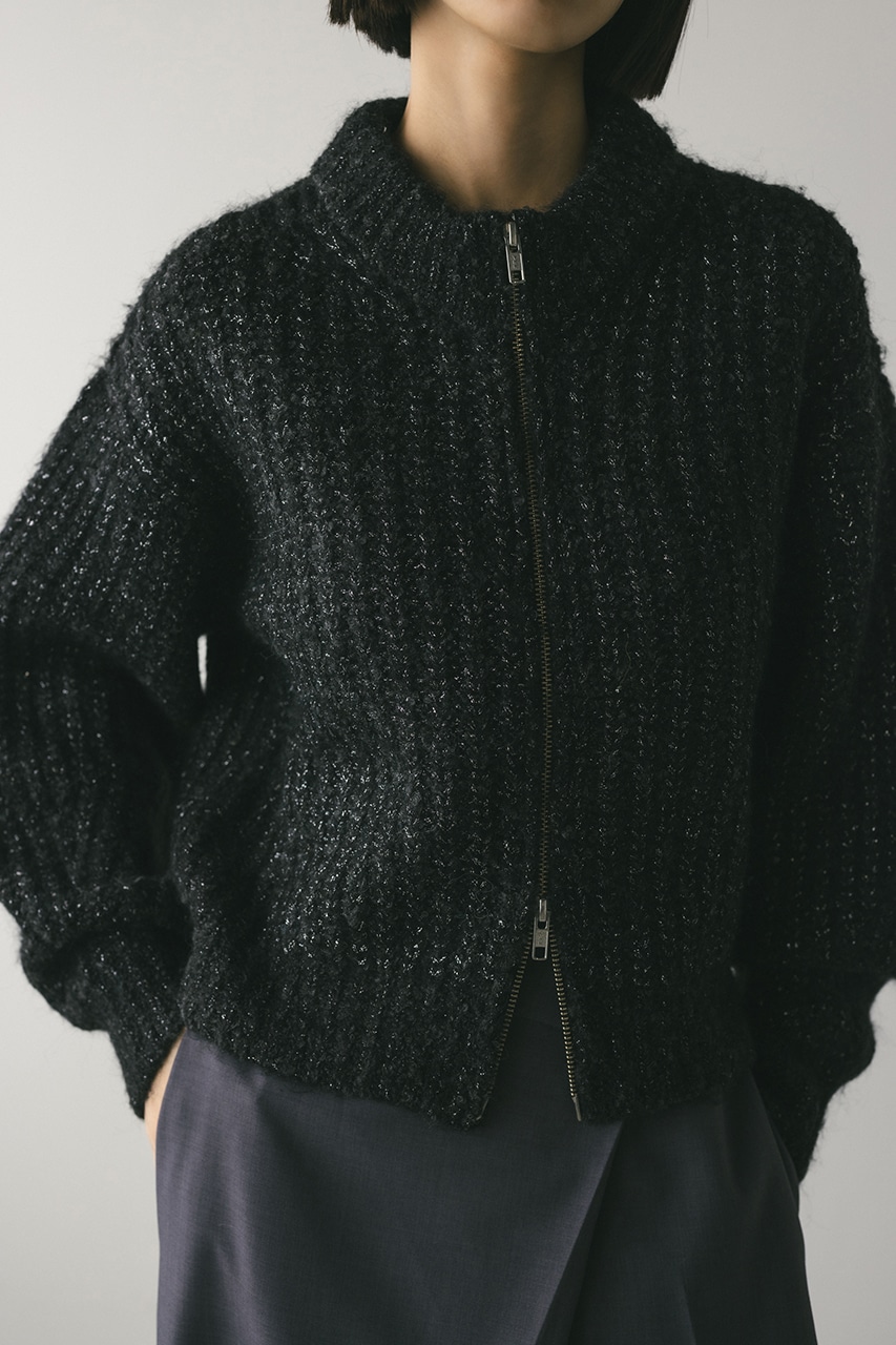 STYLEMIXER | ダブルジップラメニットカーデ (カーディガン ) |SHEL