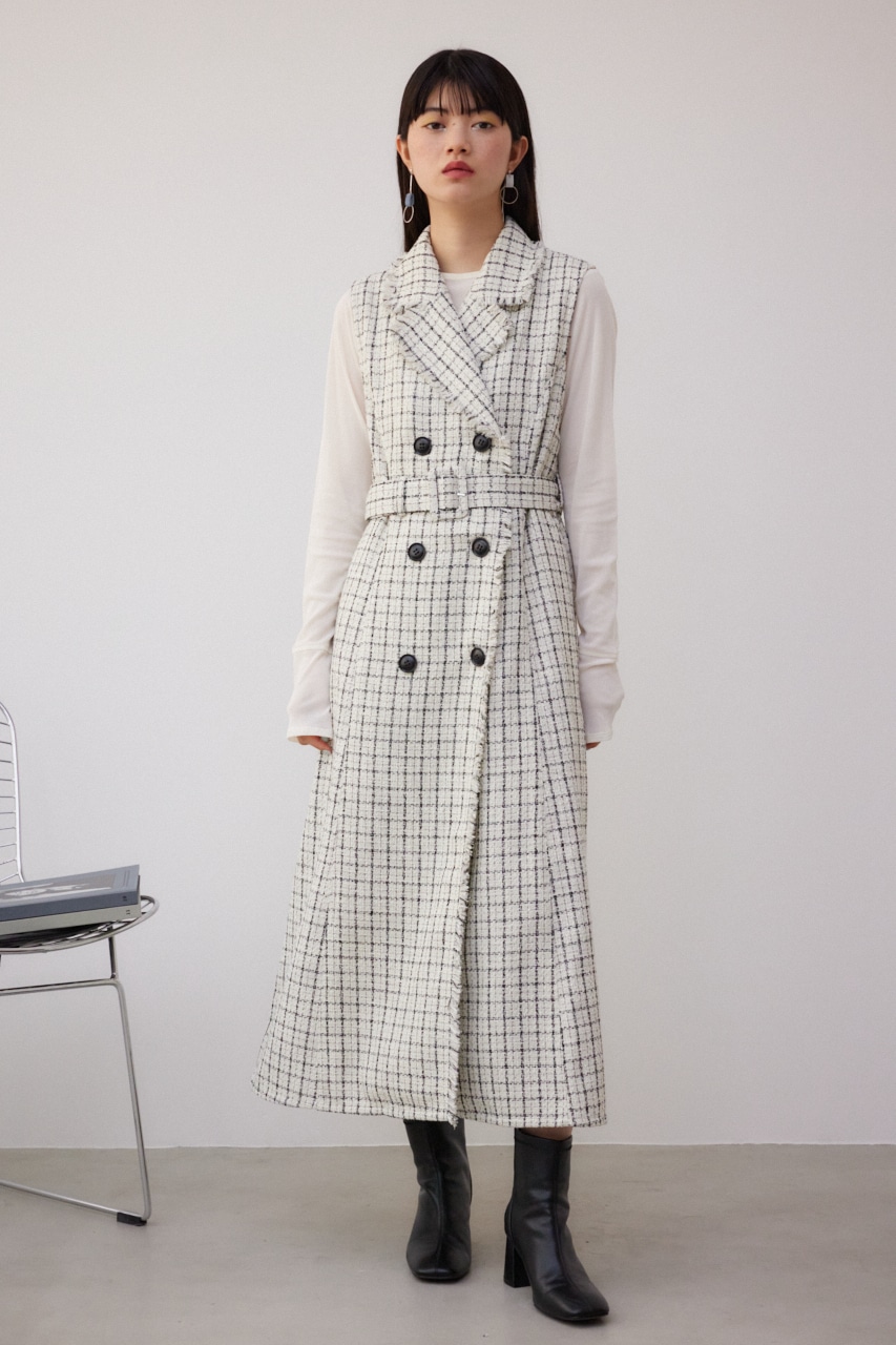 AZUL BY MOUSSY | ツイードジレワンピース (ワンピース(ロング