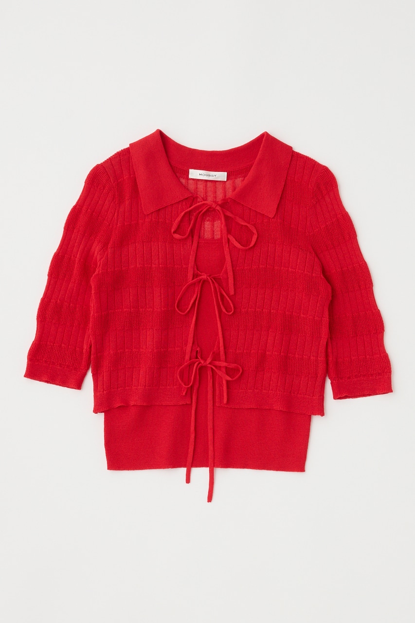 MOUSSY | KNIT CAMI & RIBBON シャツセット (ニット ) |SHEL'TTER WEBSTORE