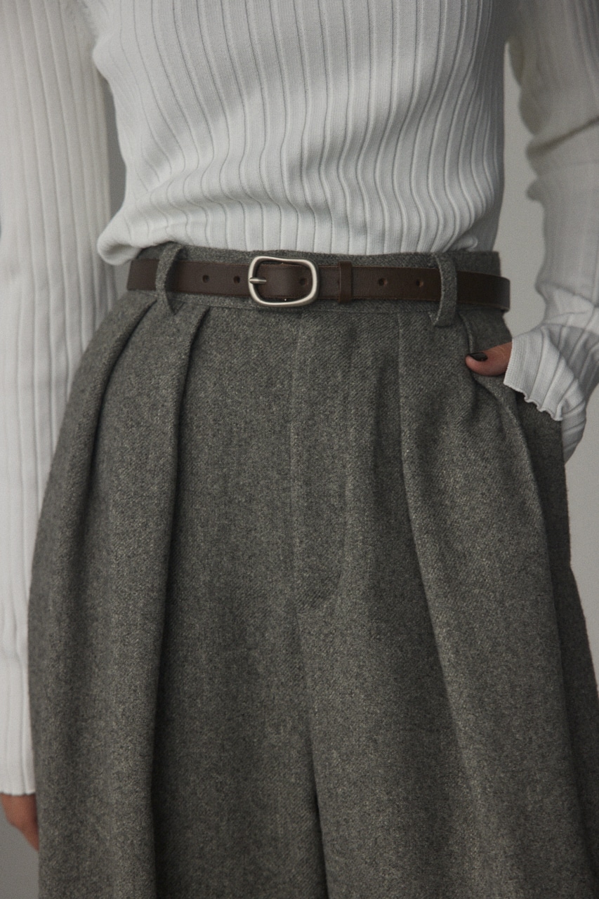 BLACK BY MOUSSY | undulation buckle slim belt (ベルト ) |SHEL'TTER