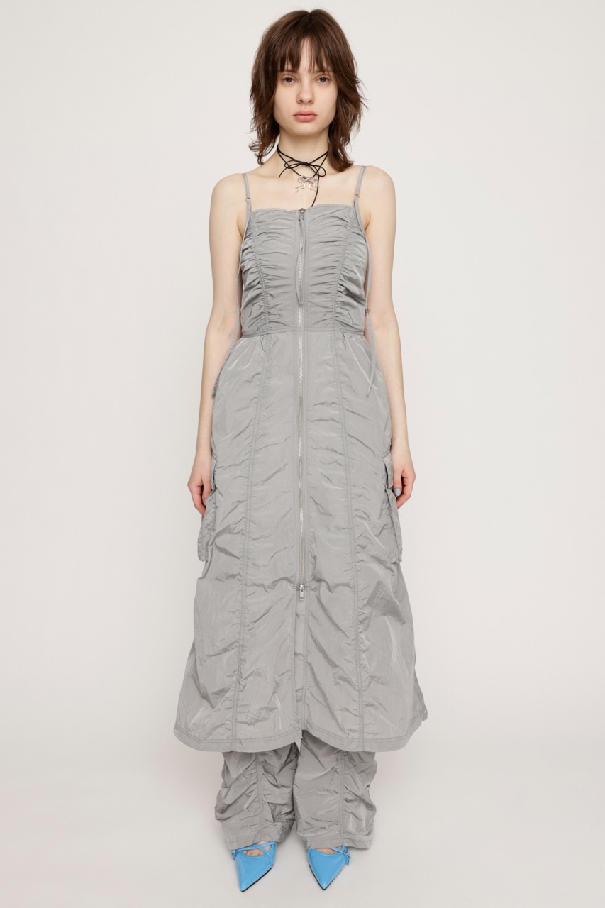 SLY | FRONT ZIP GATHER CAMI ワンピース (ワンピース(ロング