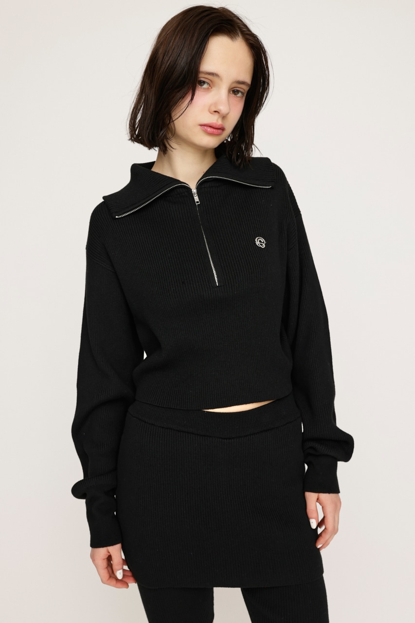 SLY | FRONT ZIP KNIT トップス (ニット ) |SHEL'TTER WEBSTORE