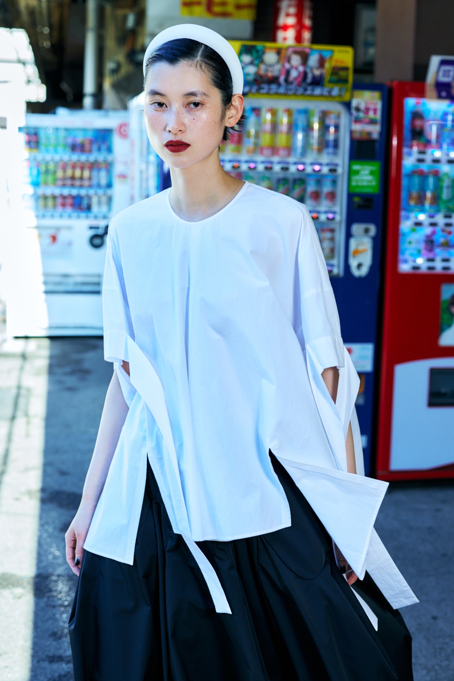 ほぼ新品】ENFOLD ランダムスリットブラウス ホワイト ほぼ未使用