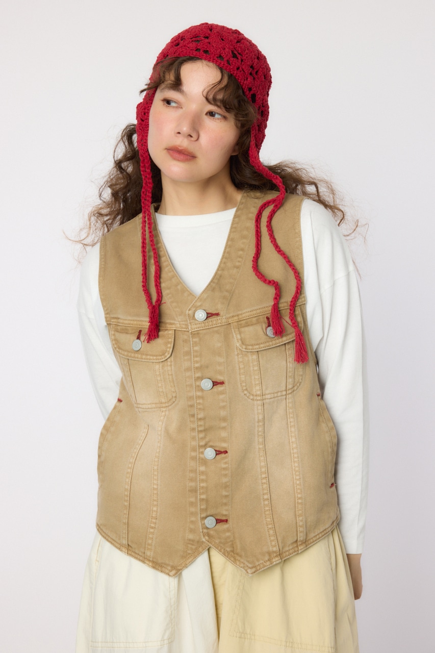 RODEO CROWNS WIDE BOWL | V CUT デニムベスト (ベスト ) |SHEL'TTER