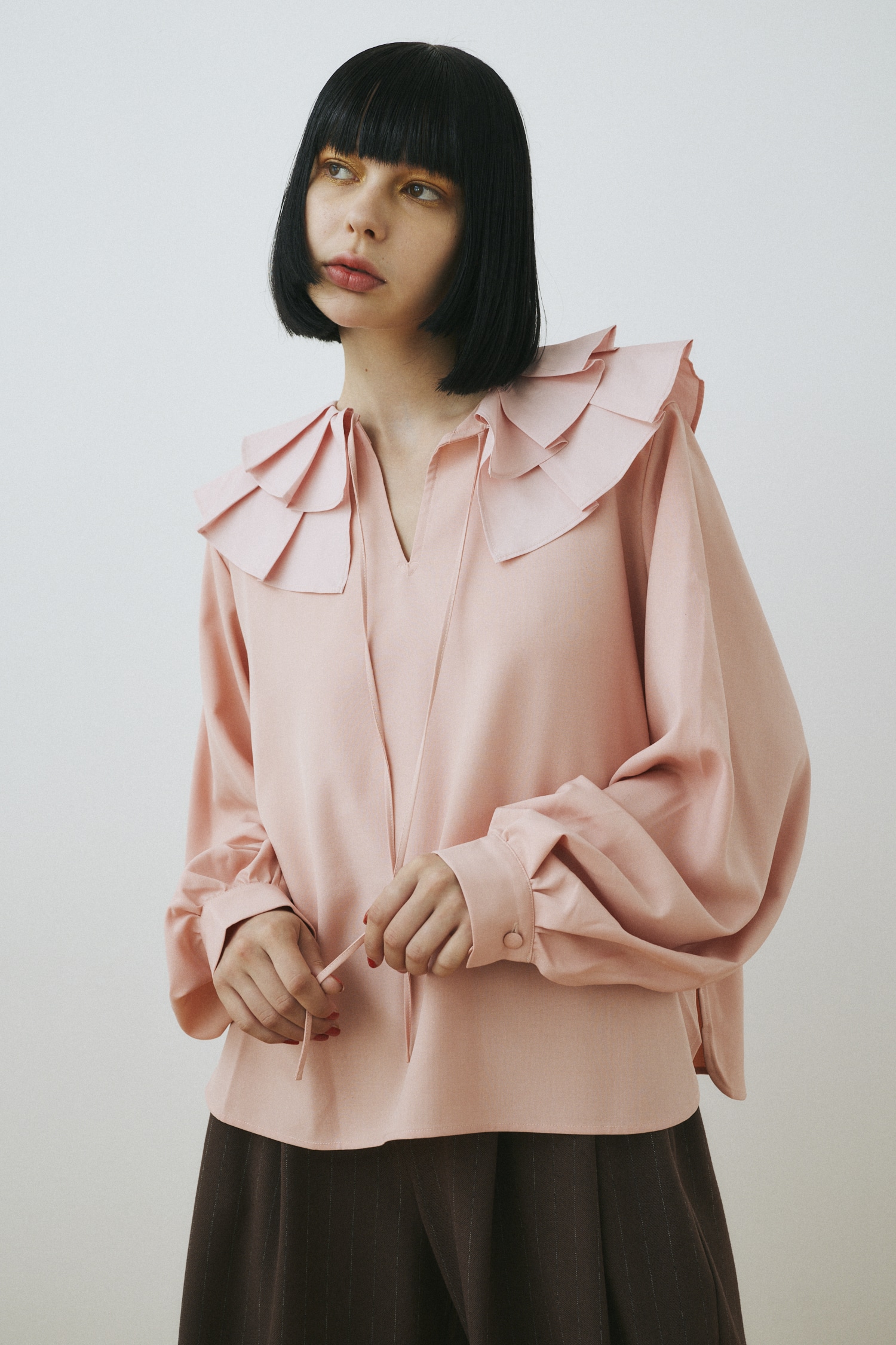 HeRIN.CYE | Frill collar blouse (シャツ・ブラウス ) |SHEL'TTER