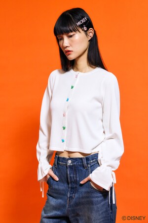 Disney SERIES CREATED by MUS | MD FACE BUTTON カーディガン