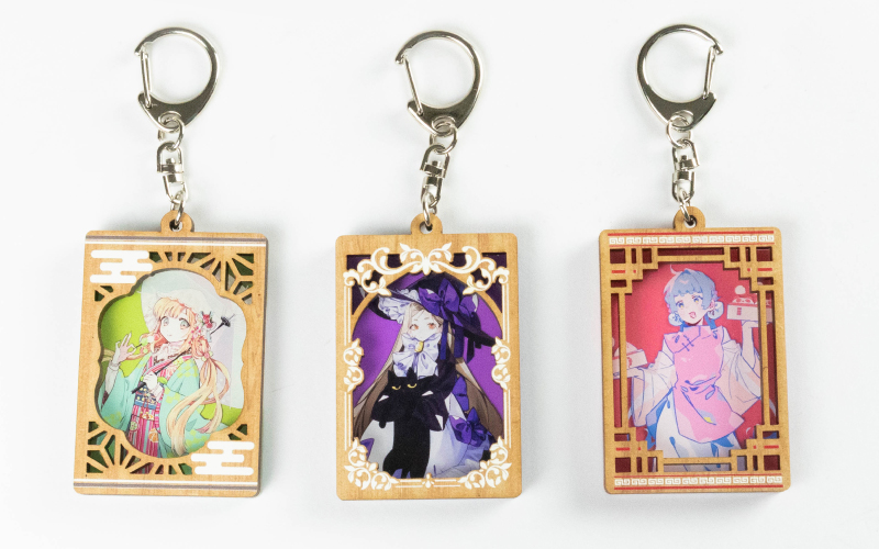 木製フレームキーホルダー | 同人誌印刷・グッズ制作｜株式会社栄光