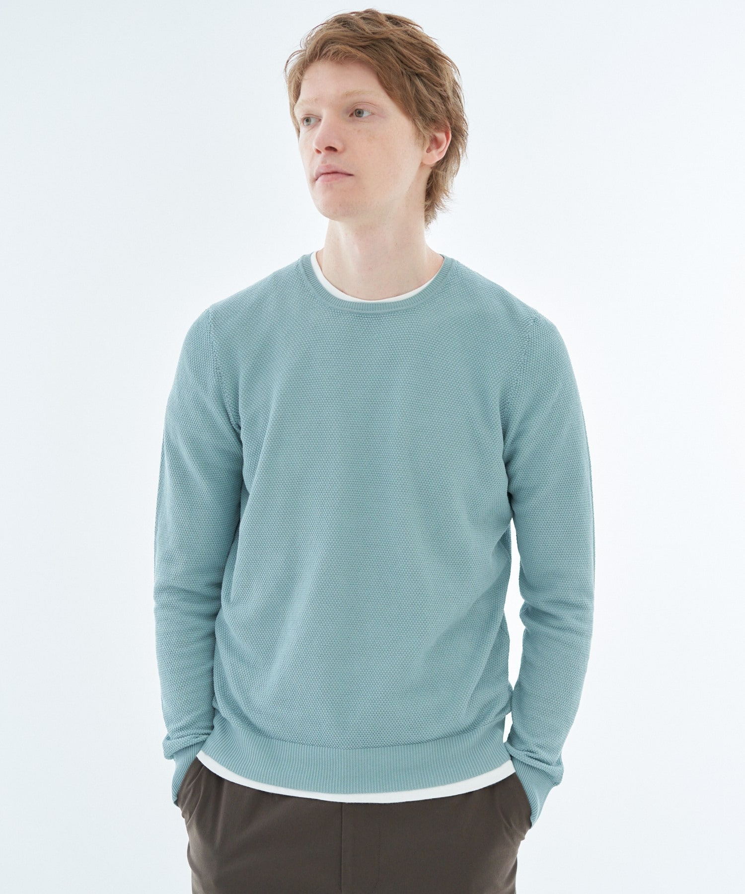 GRAN SASSO / コットンクルーネックニット《ESTNATION EXCLUSIVE