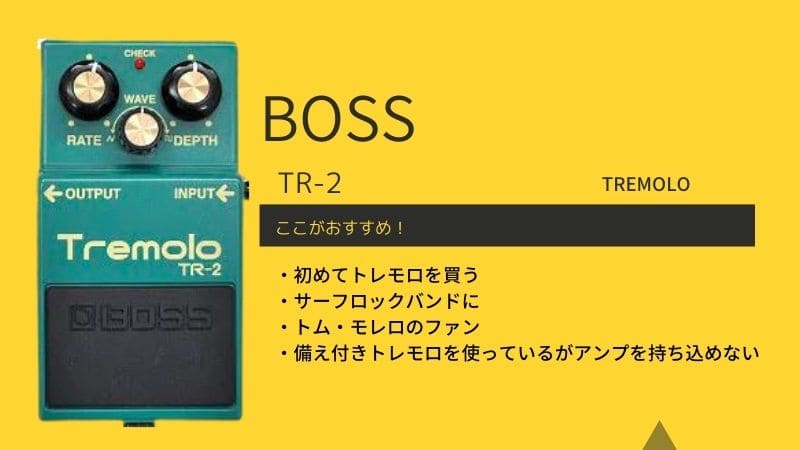 BOSS/TR-2のレビューと使い方!トリムポットが増設されてるってホント