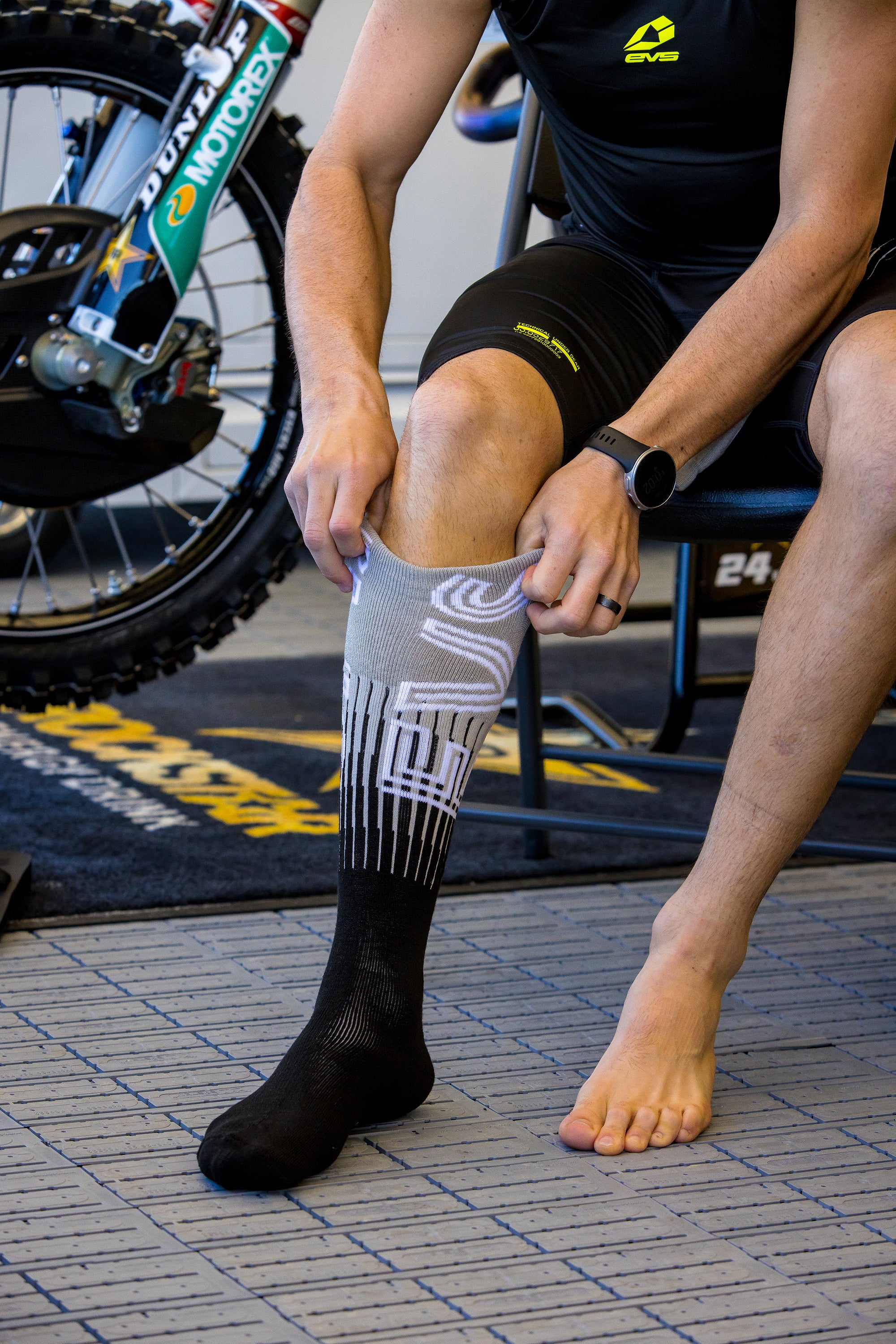 Torino Socks - Black/Grey | EVS Sports