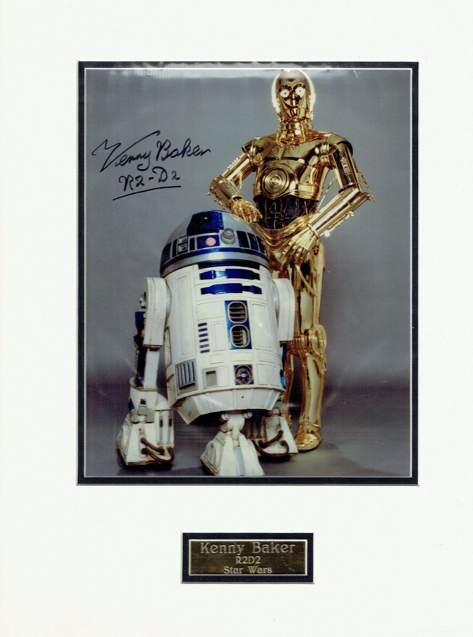 Kenny Baker - Star Wars - R2D2 - Mounted 10 x 8 Autographed