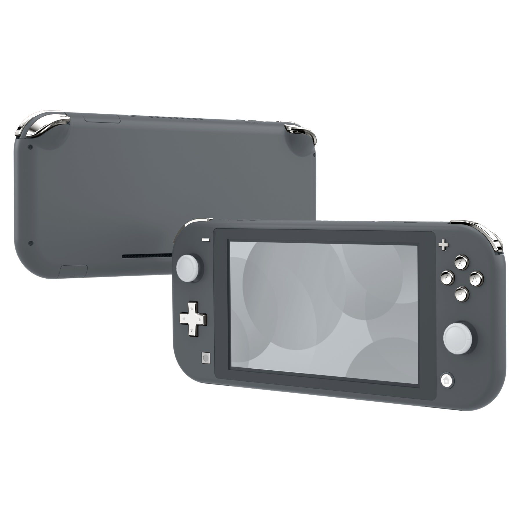 eXtremeRate Chrome Silver Replacement ABXY Home Capture Plus Minus