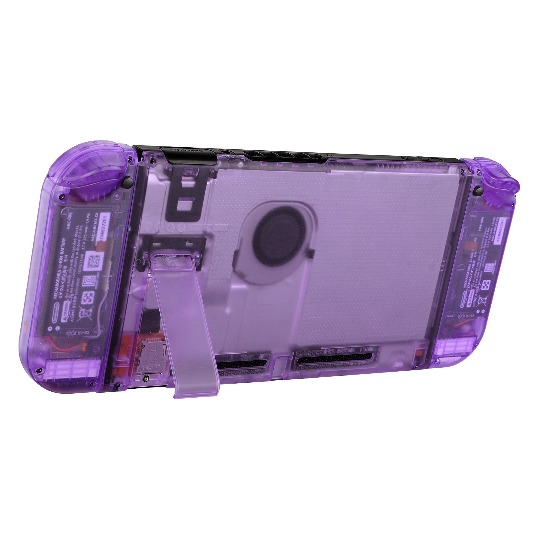eXtremeRate Clear Atomic Purple Back Plate for Nintendo Switch