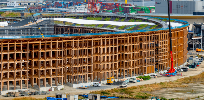 大阪府木材連合会の大屋根リング再利用説明会で大屋根リングのリユース