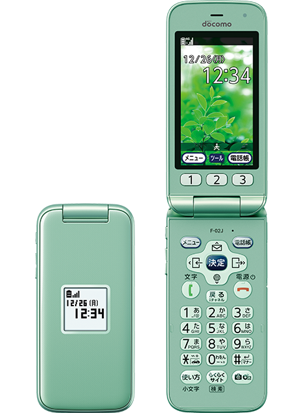 富士通 らくらくホン docomo F-02J-GR 取扱説明書・レビュー記事