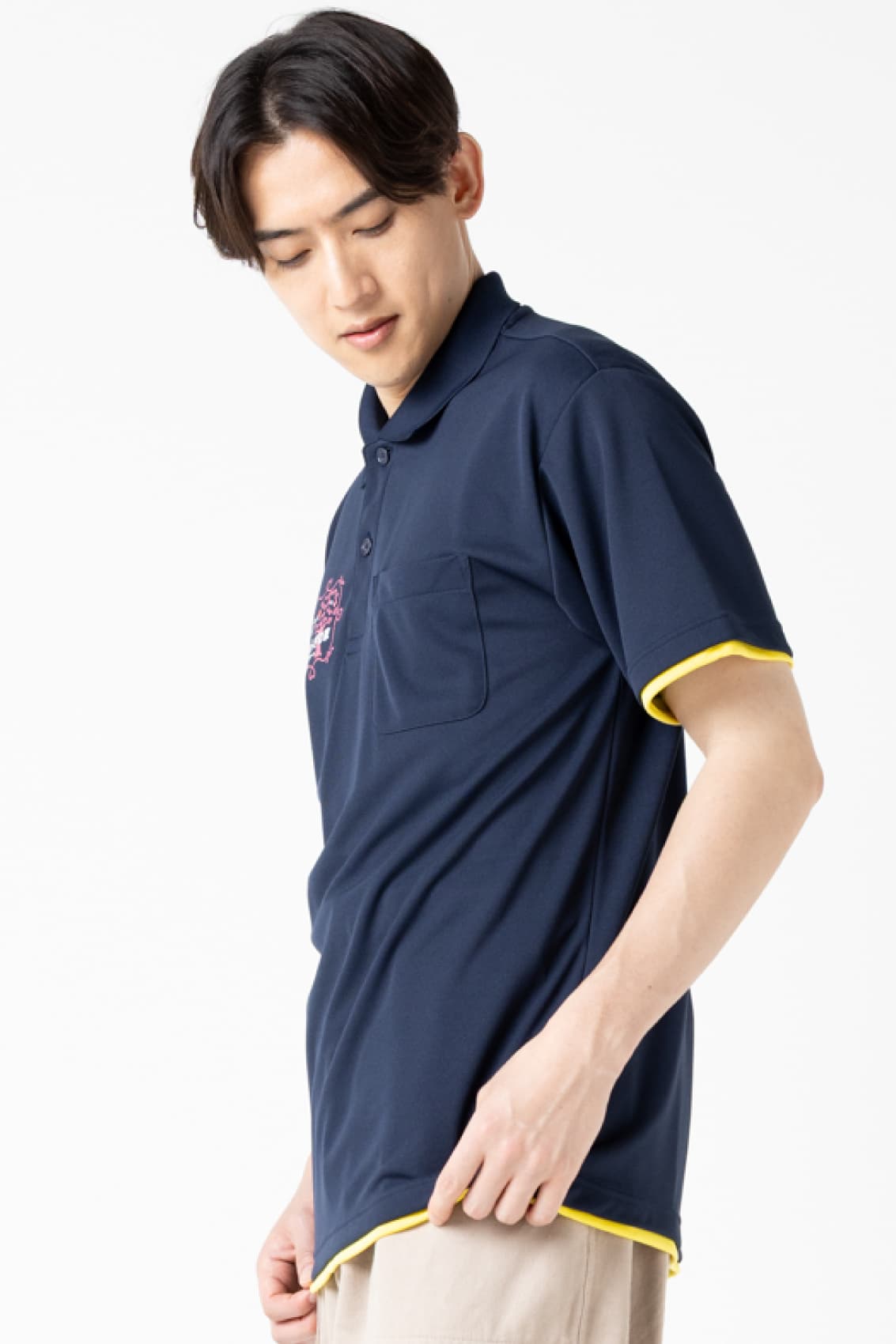 レイヤードドライポロシャツ[glimmer 339AYP]｜オリジナル刺繍