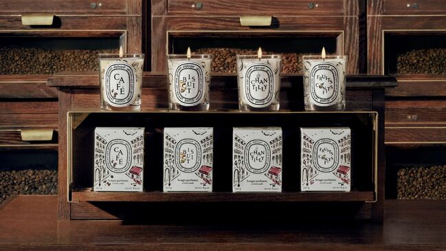 DIPTYQUE キャンドルコフレCafe/Chantilly/Biscuit Biscuits, coffee