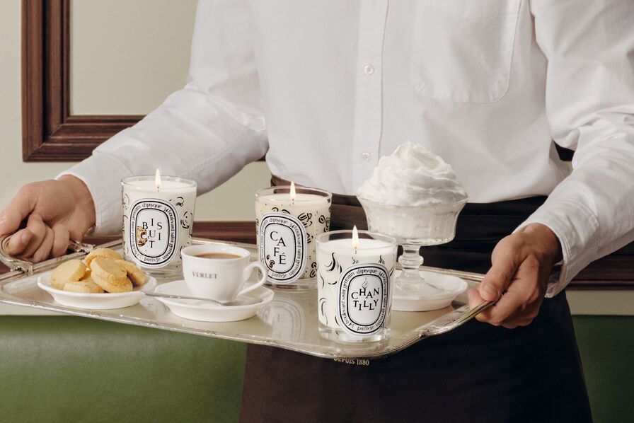 Biscuits, coffee, chantilly cream Diptyque creates gourmet