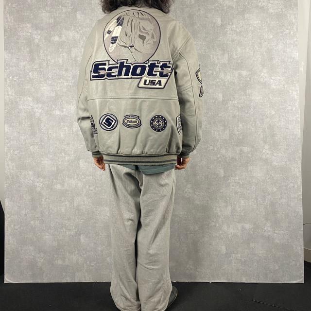 90年代 ショット アメリカ製 本革 ジャケット パッチ付き │ヴィテージ