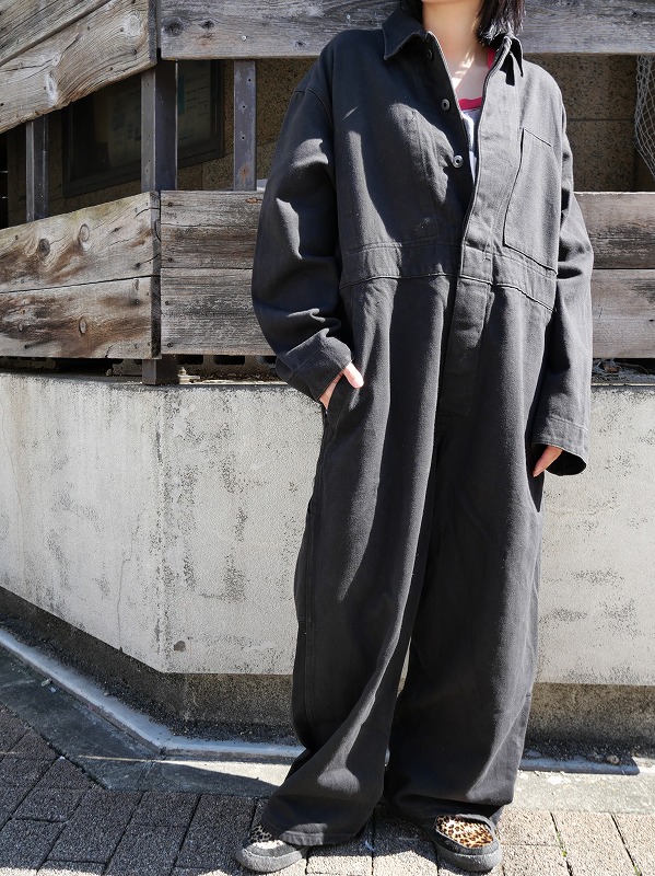 50s 50年代 黒 ブラック ジャンプスーツ つなぎ│ヴィテージ古着屋