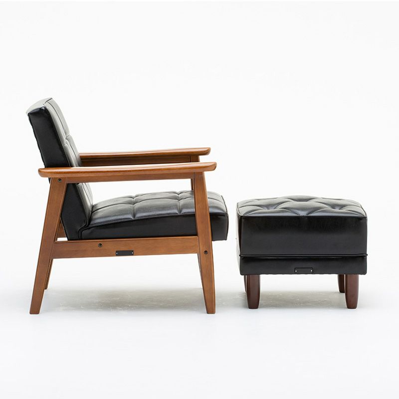 カリモク60 オットマンスタンダードブラック（ダークウォールナット色