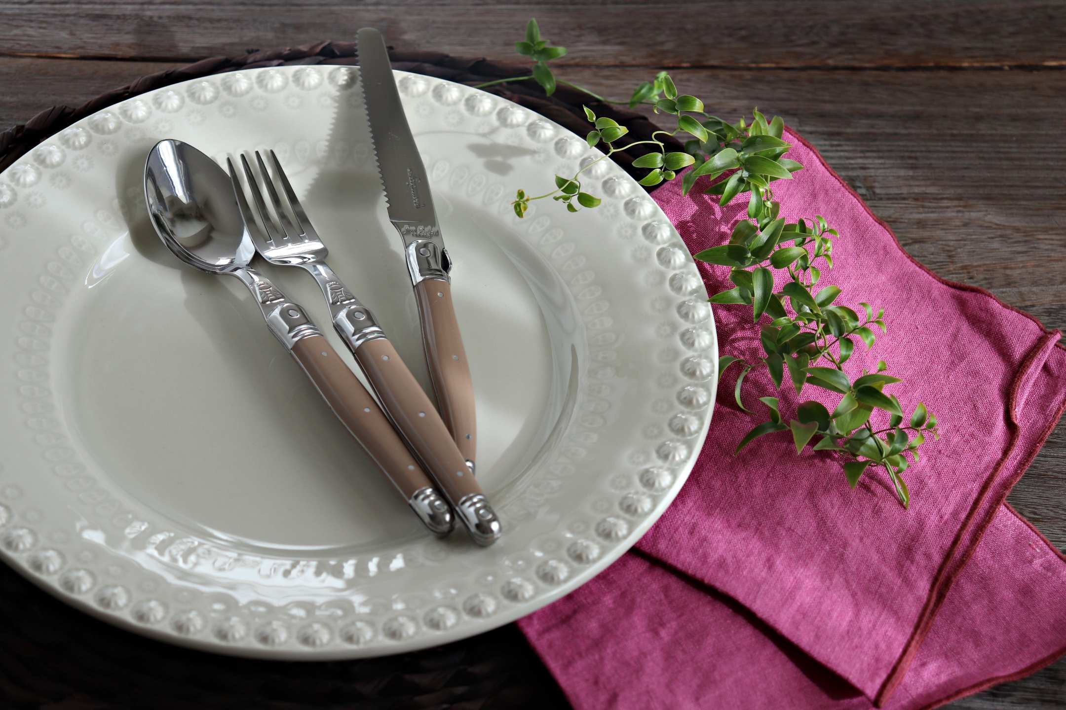 Jean Dubost(ジャン・デュボ)｜ライヨール カトラリー3点セット(カフェ