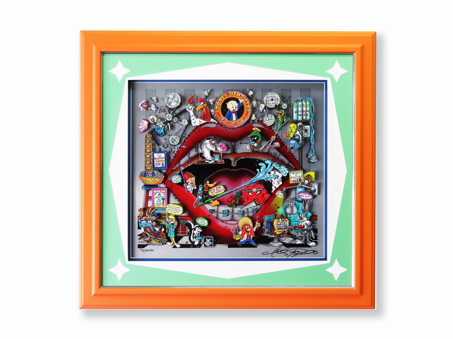 ルーニー・デンティストリー 3Dアート 面白い 開院祝い 歯医者