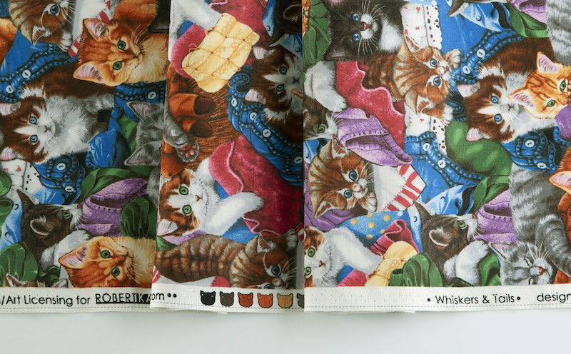 Fairy Cotton / カラフルな服、布と子猫