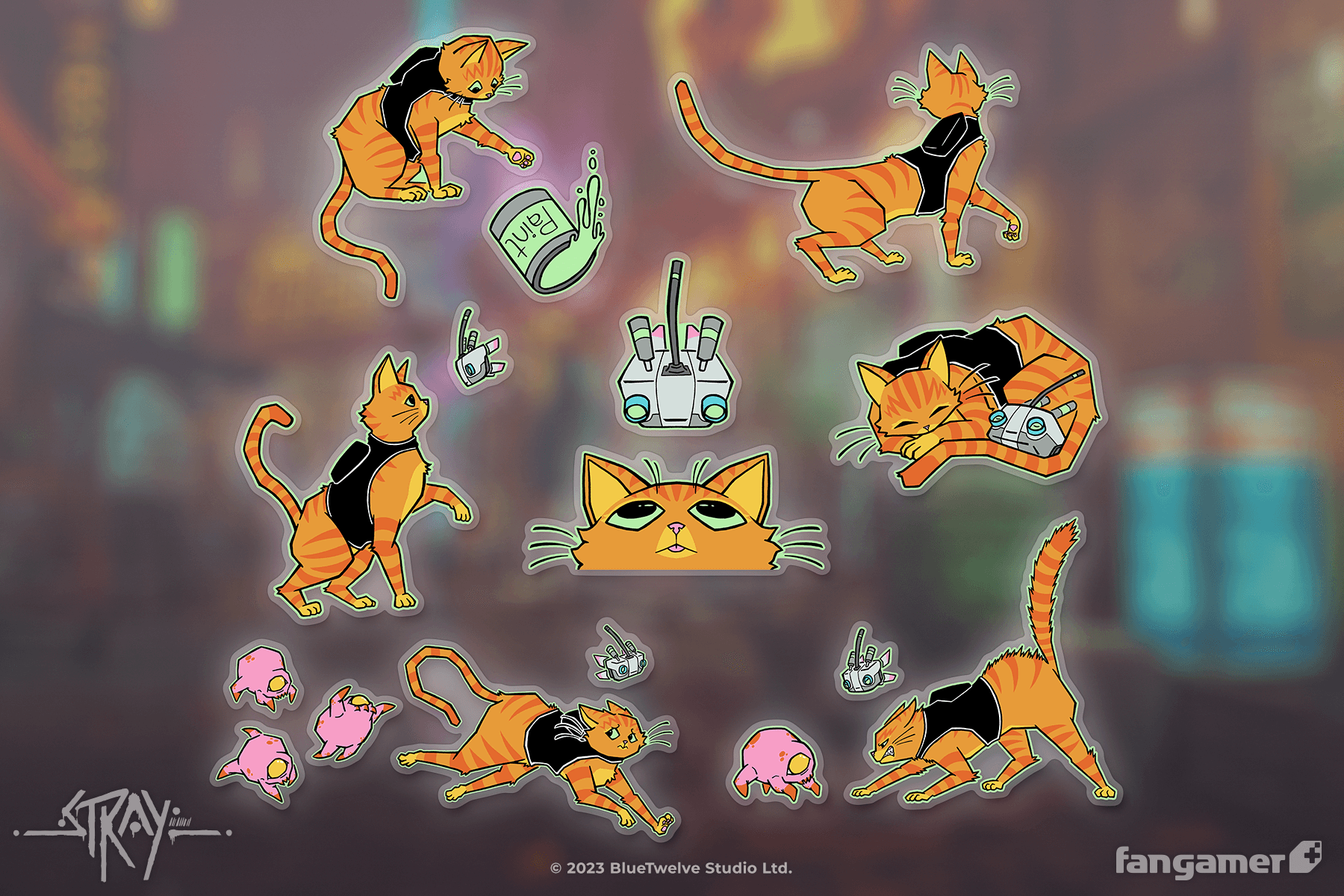 Stray」－ 猫と日々 ステッカーセット - Fangamer Japan