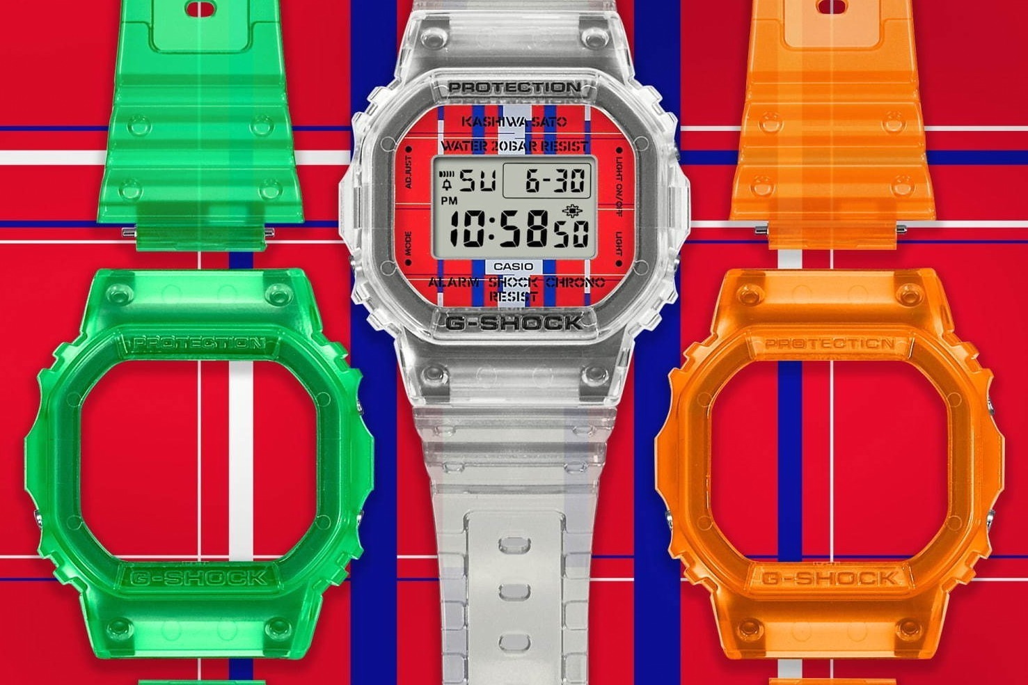 G-SHOCK×佐藤可士和、全27通りの組み合わせが楽しめるスケルトン