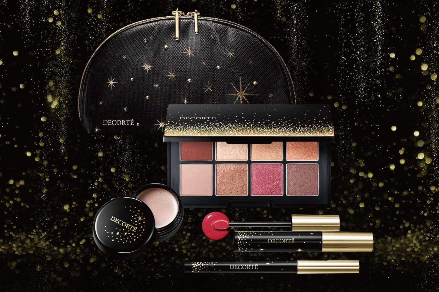 コスメデコルテの20年クリスマスコフレ、アイカラー8色入りパレット