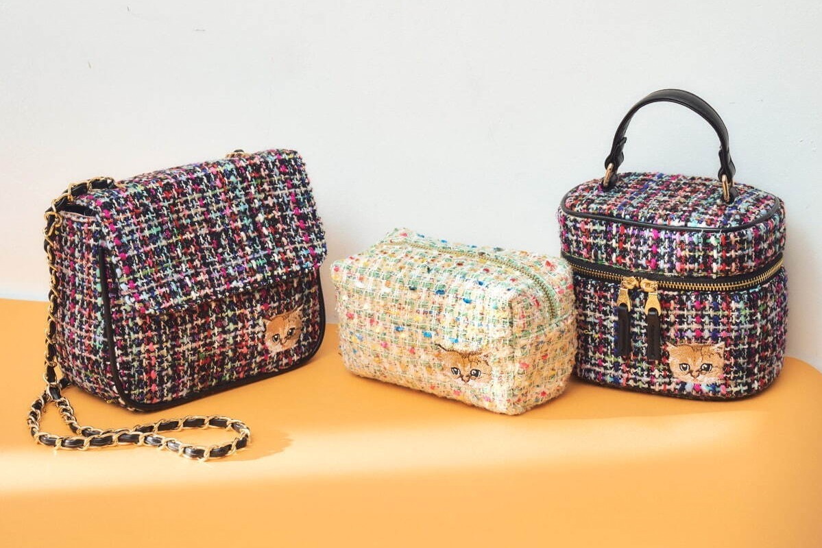 ポール & ジョー アクセソワの“ツイード”アイテム、猫のヌネットを配