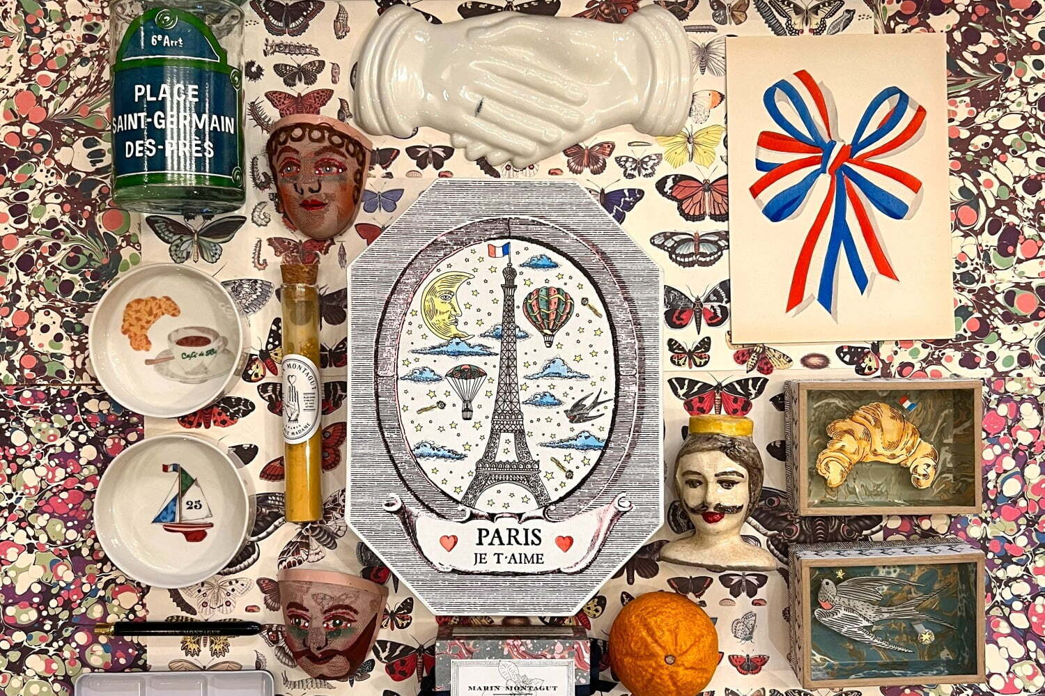 パリ発の雑貨ブランド「マラン・モンタギュ」伊勢丹新宿店に、“手描き