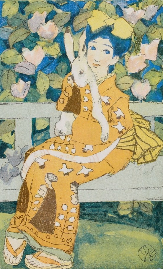 竹久夢二「女性画」美人画 素描 掛軸 紙本：大正ロマン 都心の隠れ家の