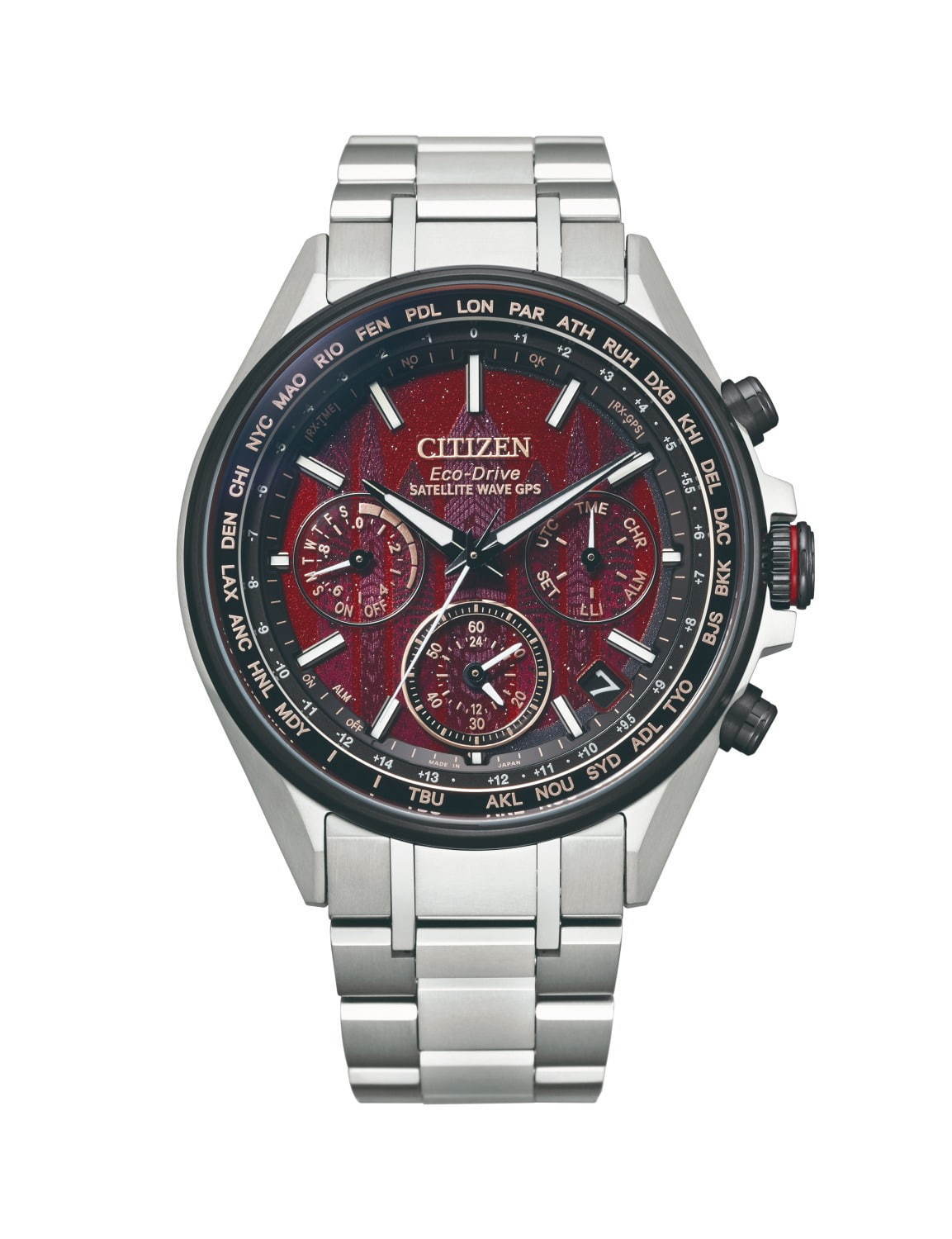 シチズン「情熱の赤」テーマの新作腕時計9型、赤い文字板に“星”や高層