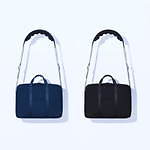 コム デ ギャルソン・オム ドゥ×ポータークラシック、ストラップに