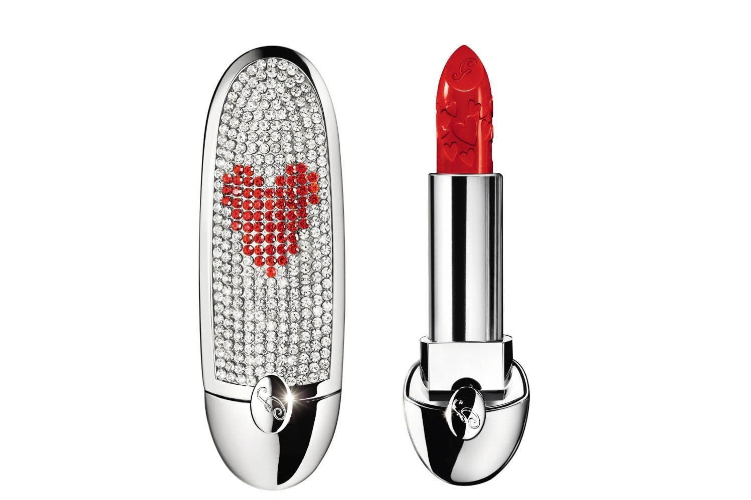 ゲラン“ハートモチーフ”のバレンタインリップ、レッドリップがハートの